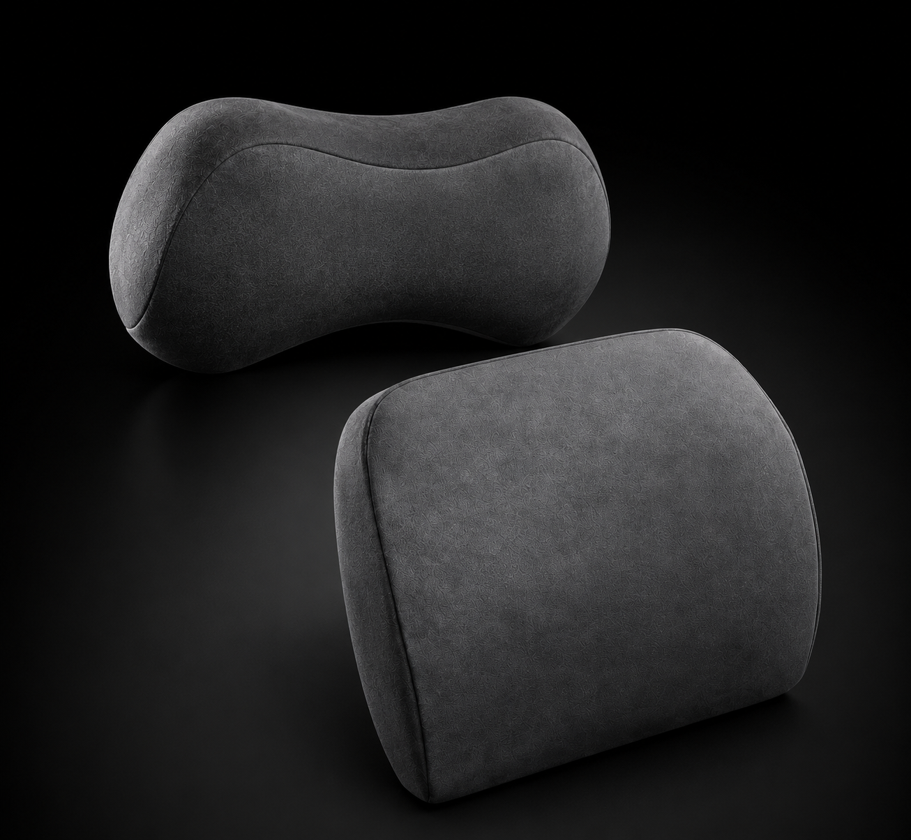 Premium Ergonomic Car Neck & Lumbar Support Cushion Set