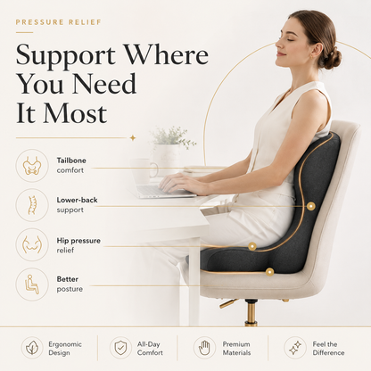 Ergonomic Seat & Back Support Cushion
