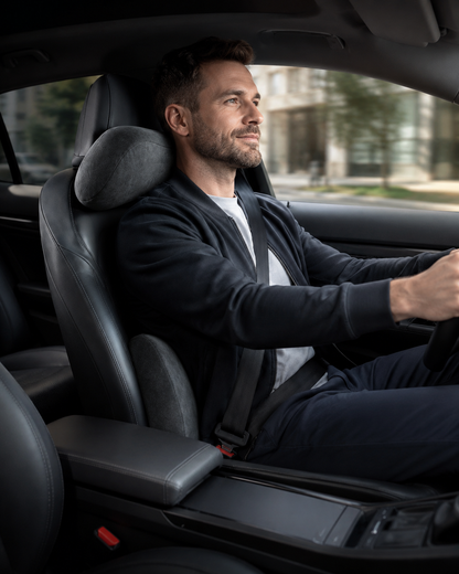 Premium Ergonomic Car Neck & Lumbar Support Cushion Set